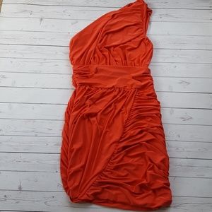 Soprano medium one shoulder ruched mini dress